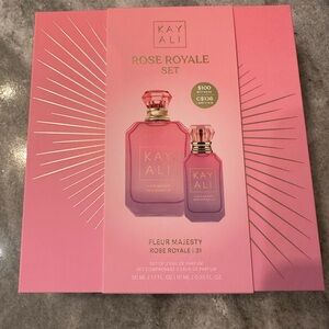 Kayali sold out Rose Royale Fleur Majesty duo Set Pink gift box